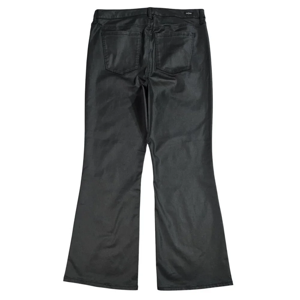 Liverpool Lucy Black Coated Bootcut Mid Rise Pant Capsule Stretch LM4000CBM